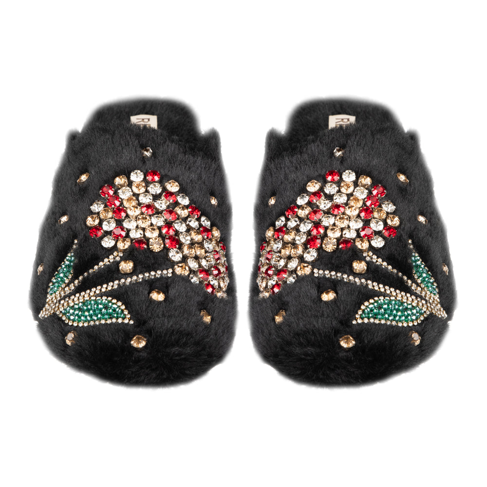 Surkh Gul Fur Slippers