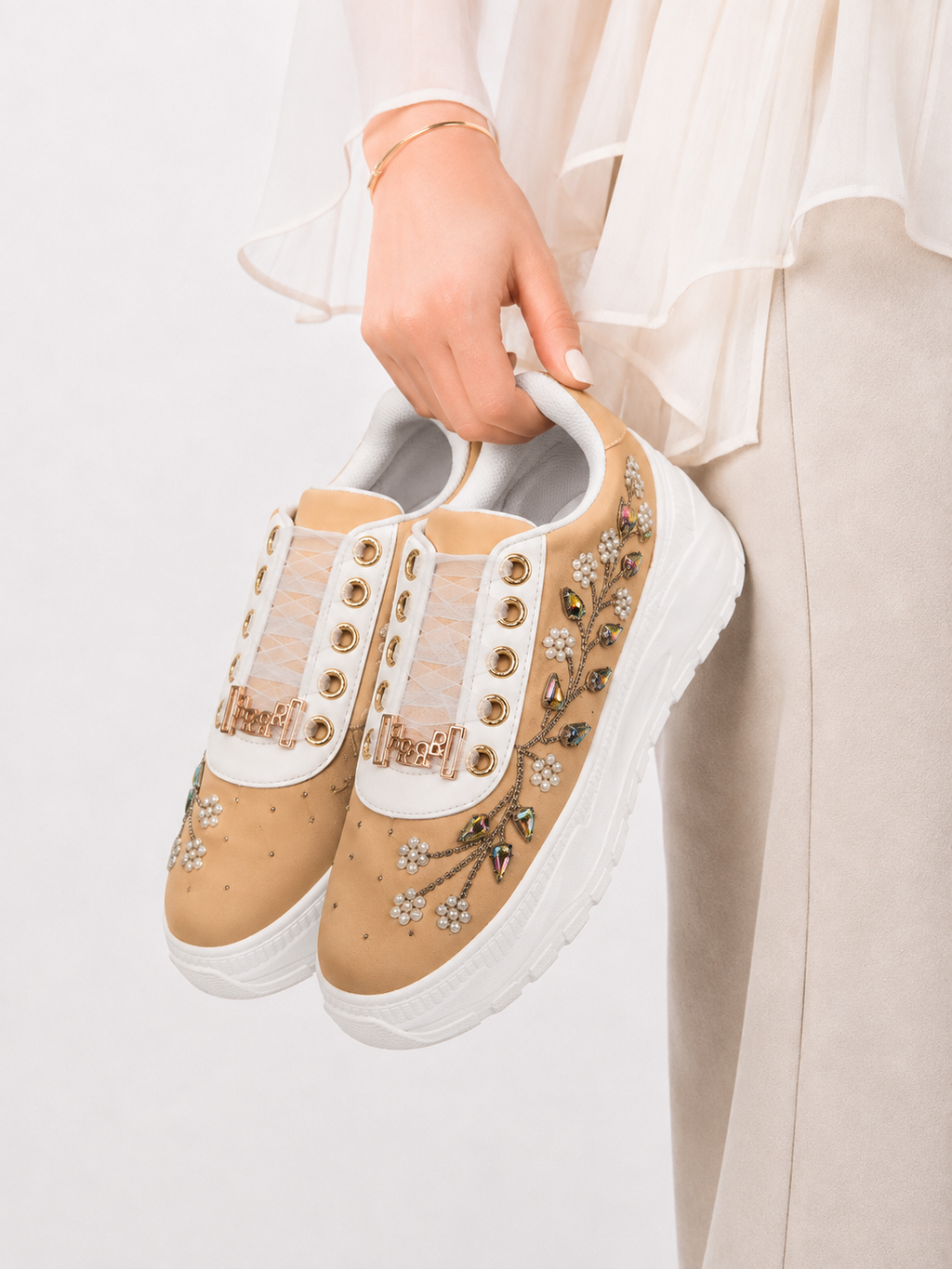 Kesar Embellished Sneakers