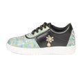 The Ocean Haze Lemon Black Luxury Embellished Casual Sneaker
