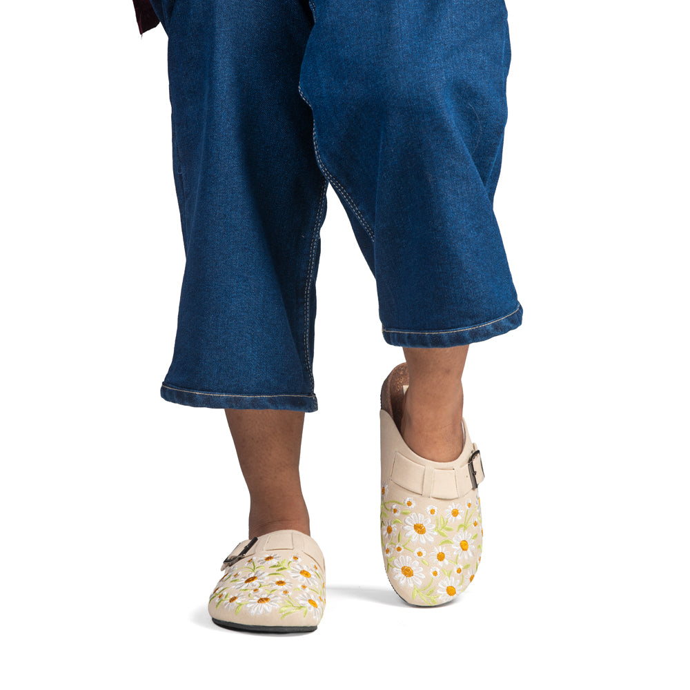 The Daisy Floral Luxury Embellished Slides