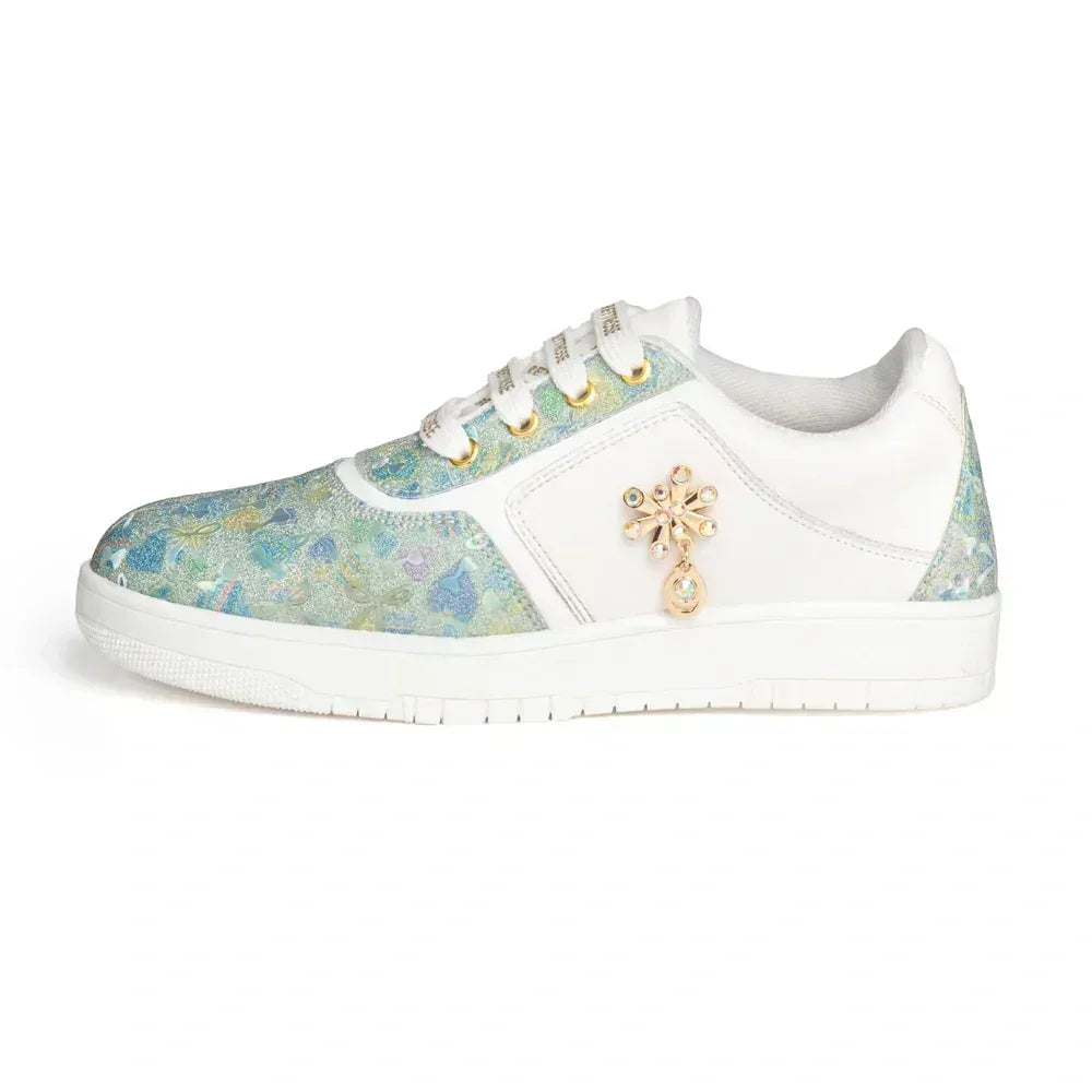 The Ocean Haze Gold Black Luxury Embellished Casual Sneaker