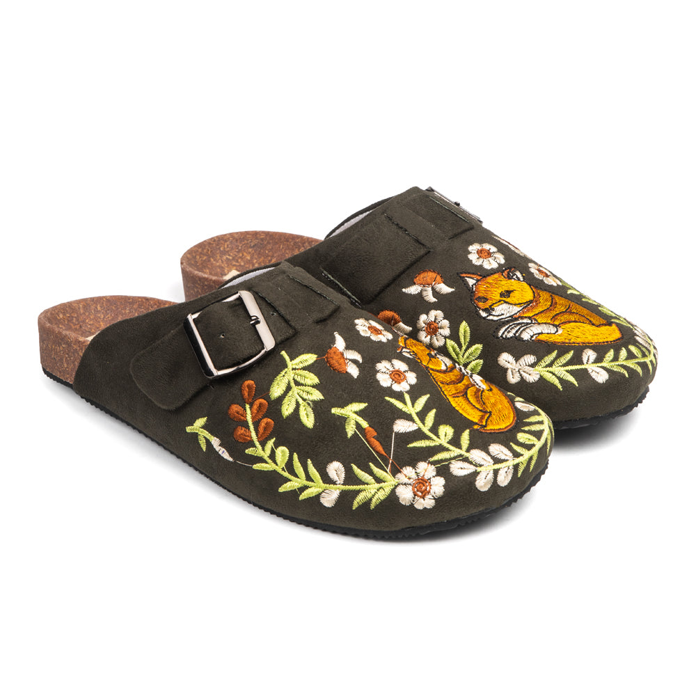 The Wildflower Fox Luxury Embellished Slides
