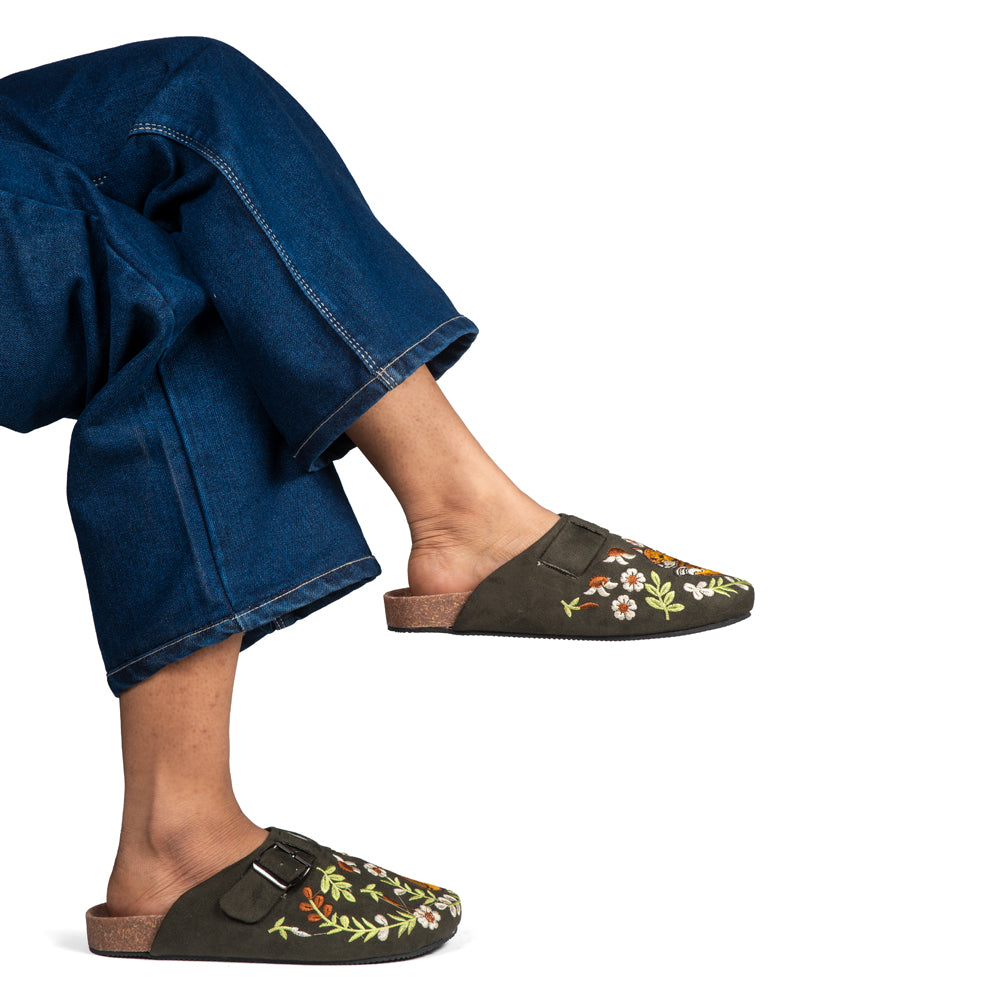 The Wildflower Fox Luxury Embellished Slides