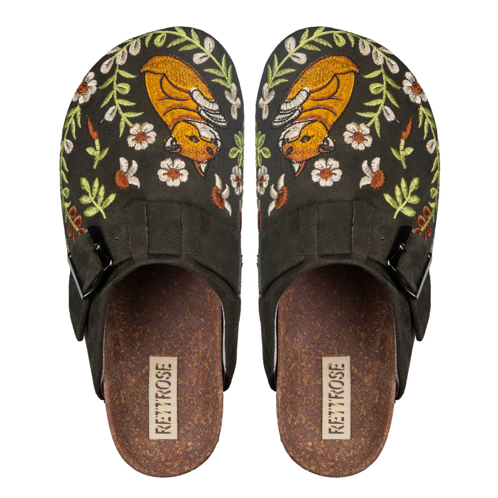 The Wildflower Fox Luxury Embellished Slides