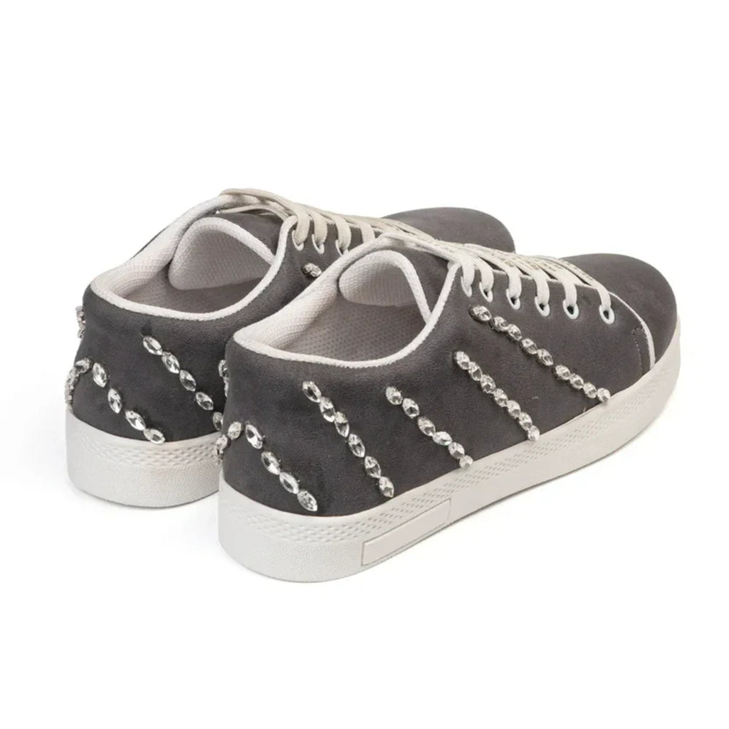 The Ivy Grey Luxury Embellished Trainer