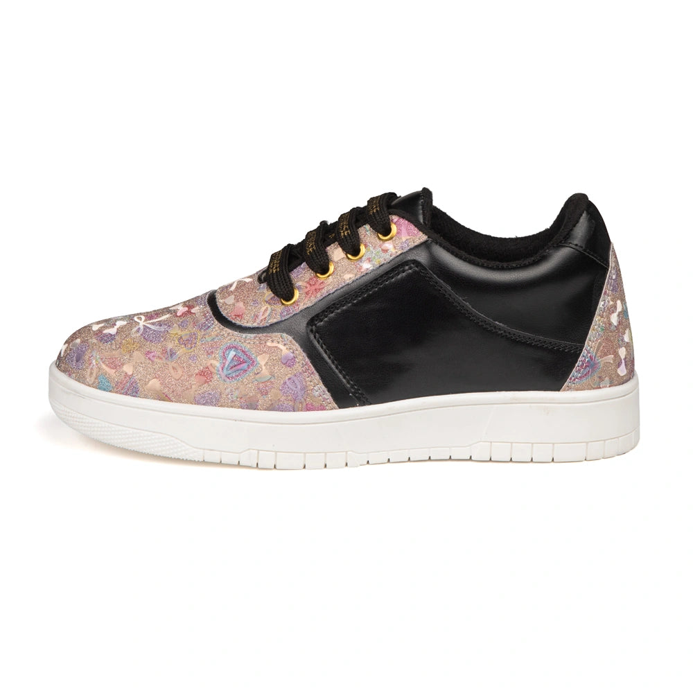 The Ocean Haze Gold Black Luxury Embellished Casual Sneaker