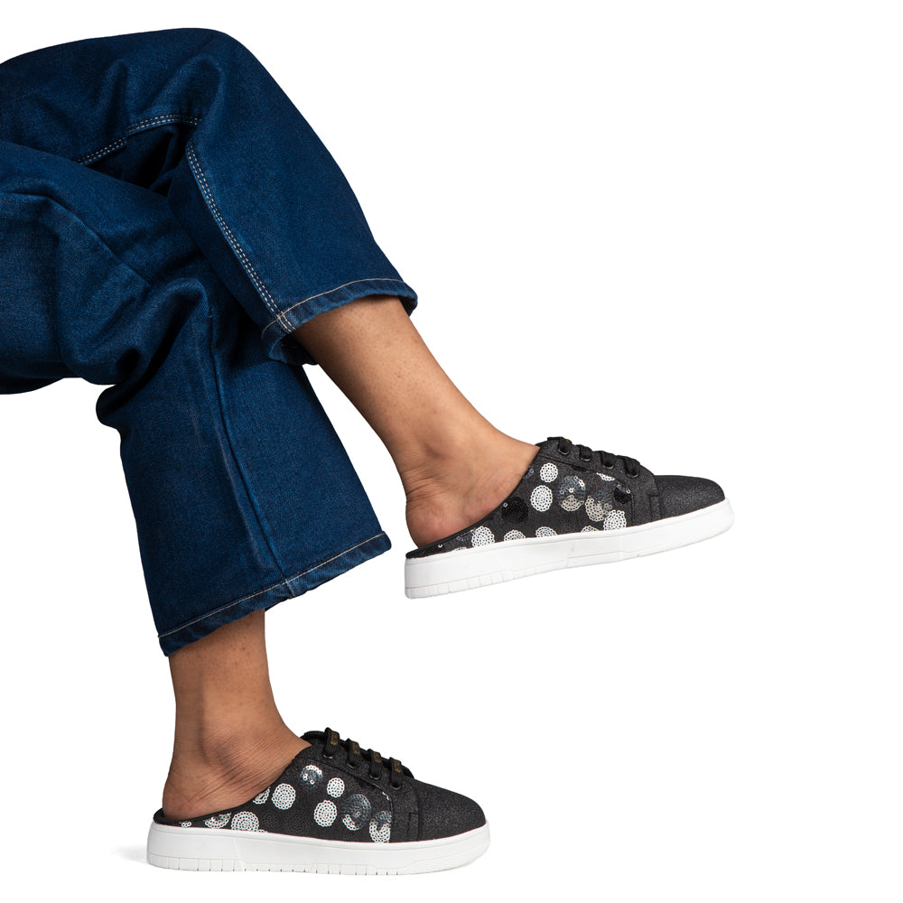 The Eclipse Spark Luxury Embellished Slide Sneakers