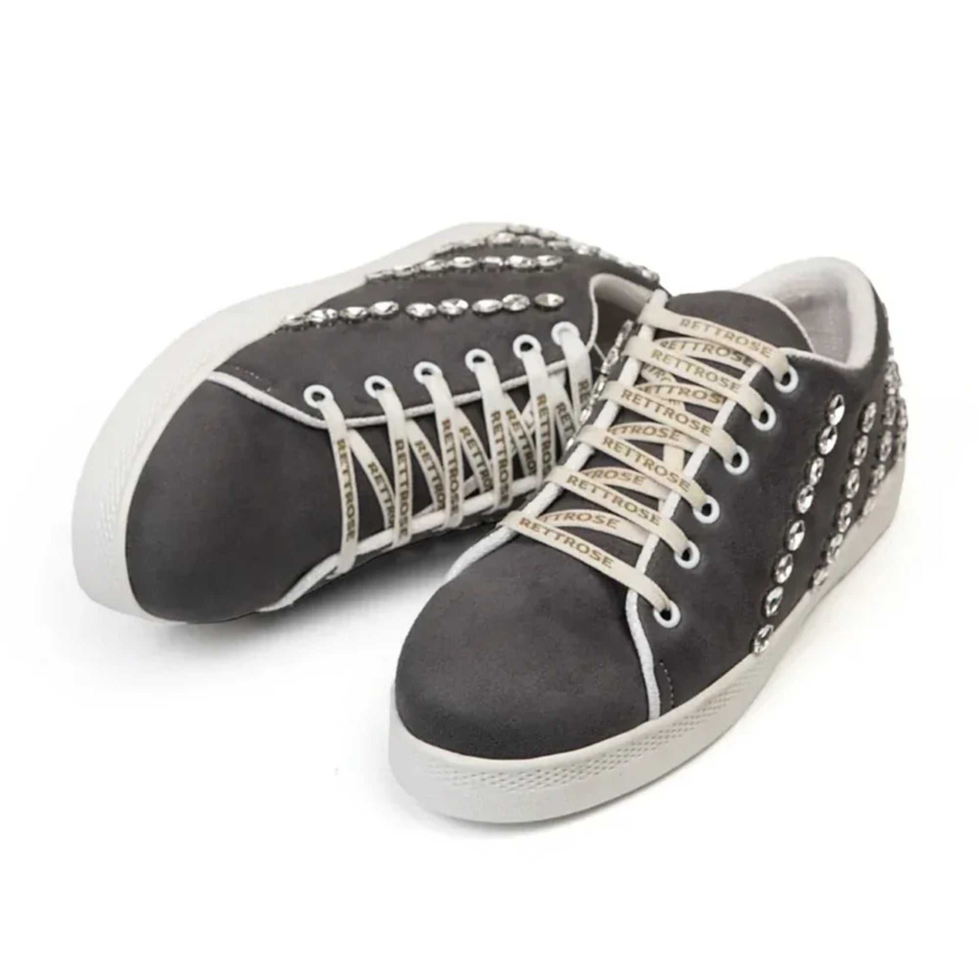 The Ivy Grey Luxury Embellished Trainer