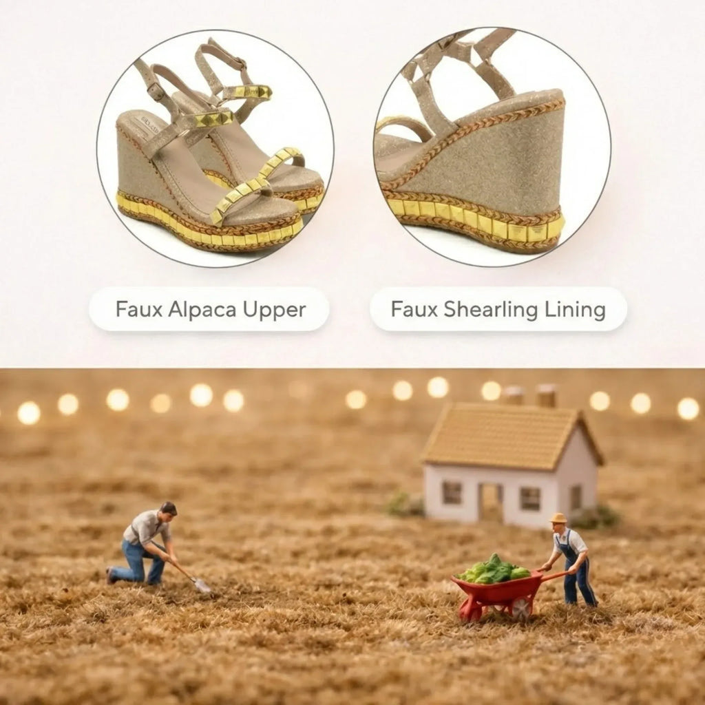 The Rosalie Nude Hand Embellished Luxury Wedge Shoe