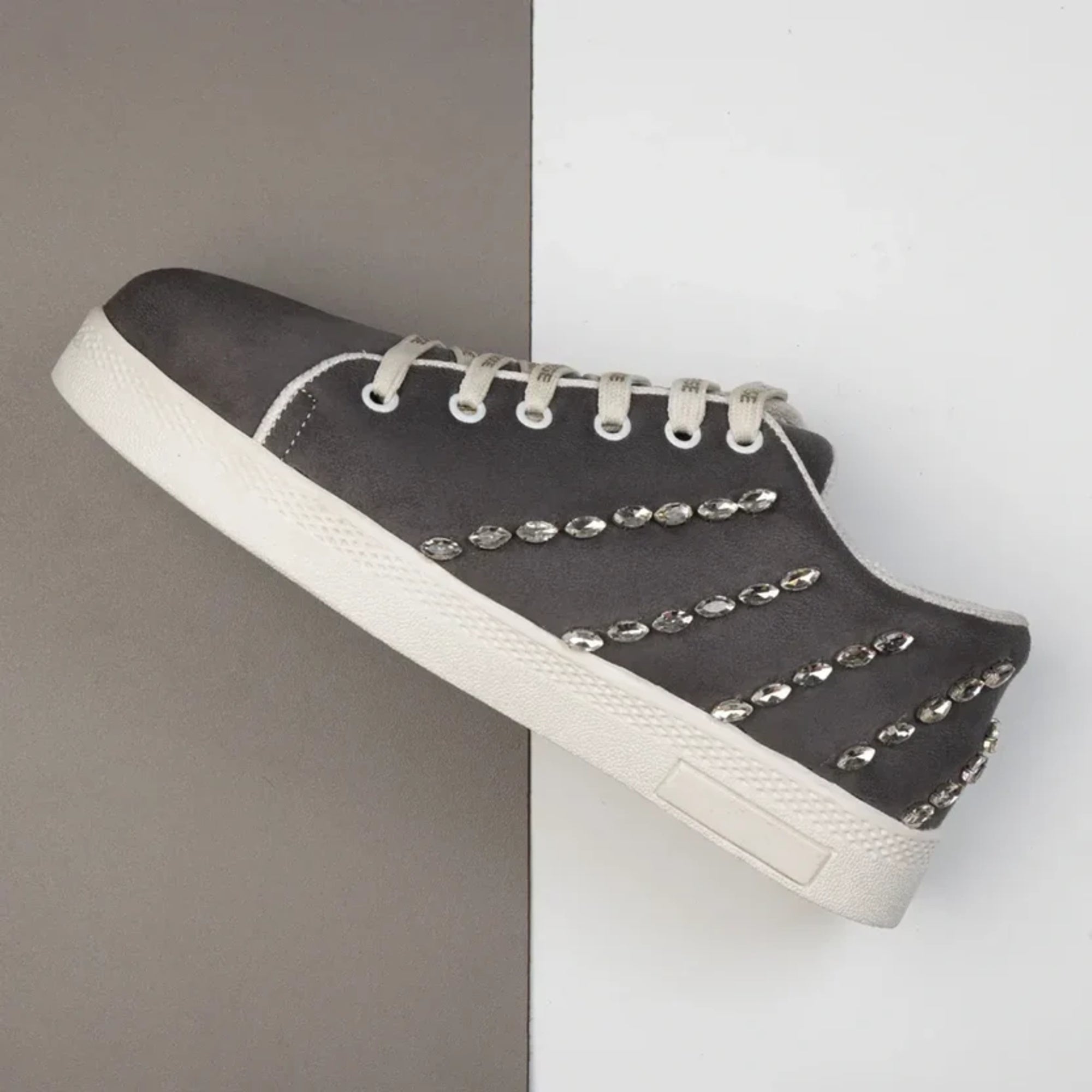 The Ivy Grey Luxury Embellished Trainer