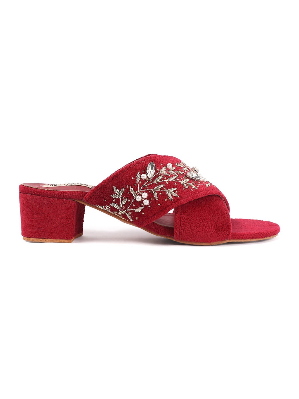 Maroon Meenakari Heels