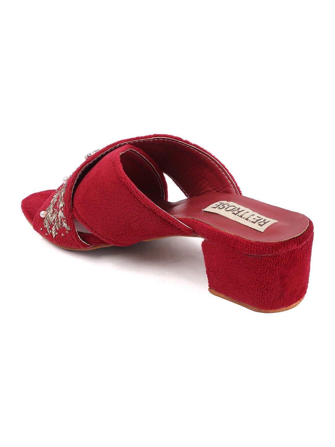 Maroon Meenakari Heels