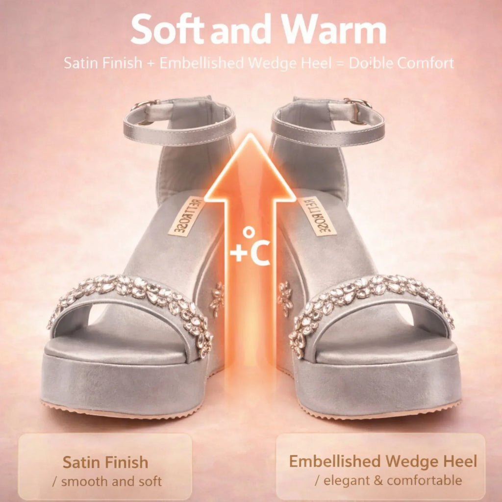 The Delilah Hand Embellished Luxury Wedge Shoe