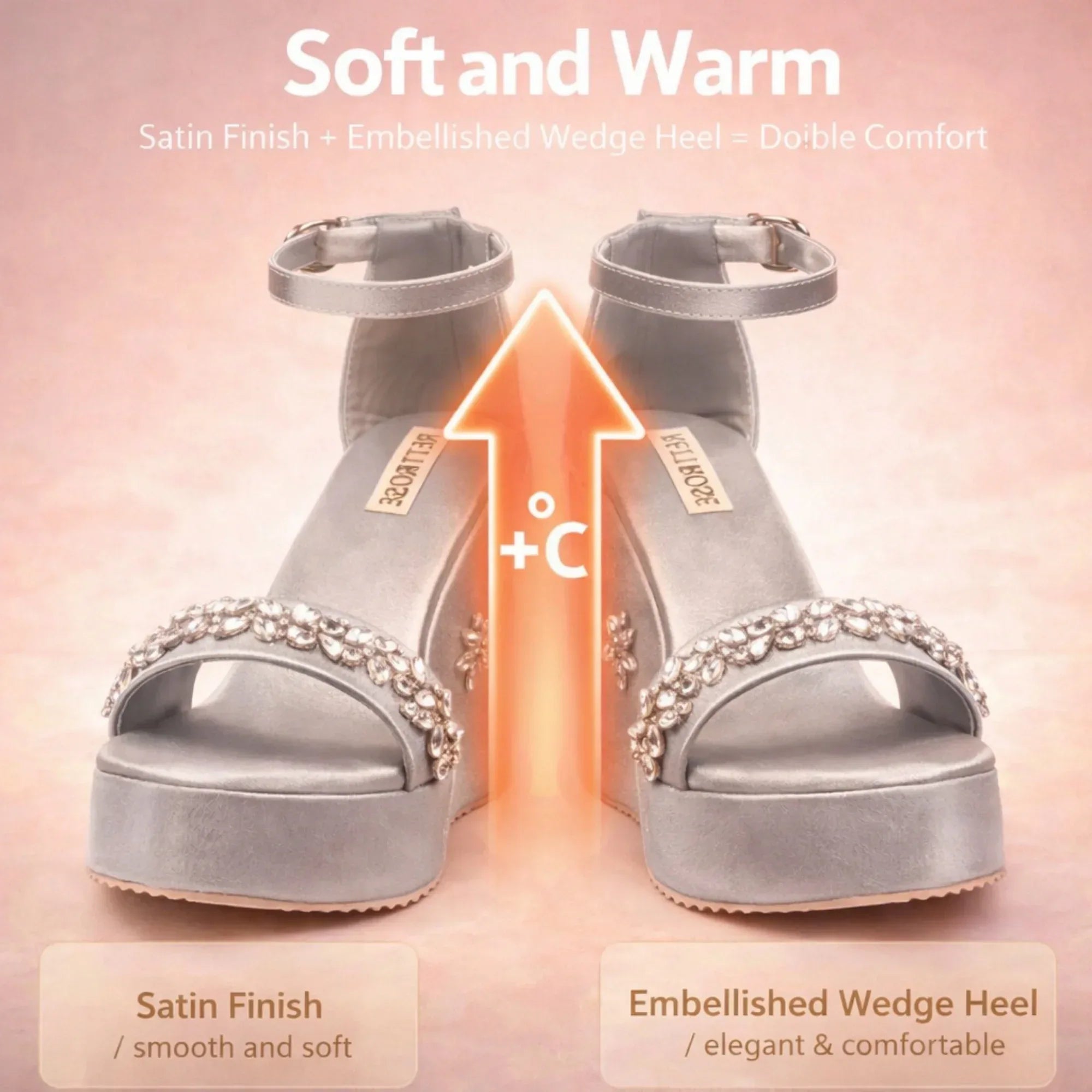 The Delilah Hand Embellished Luxury Wedge Shoe