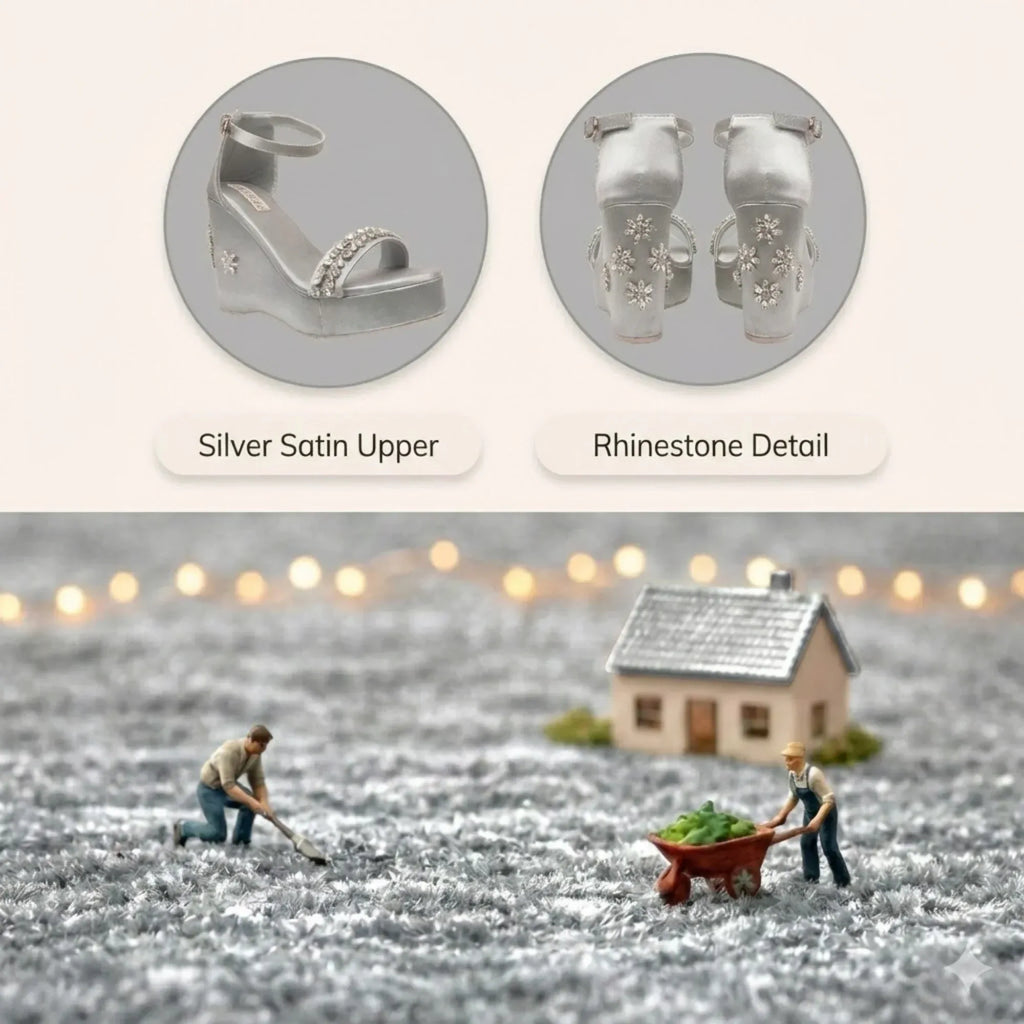 The Delilah Hand Embellished Luxury Wedge Shoe