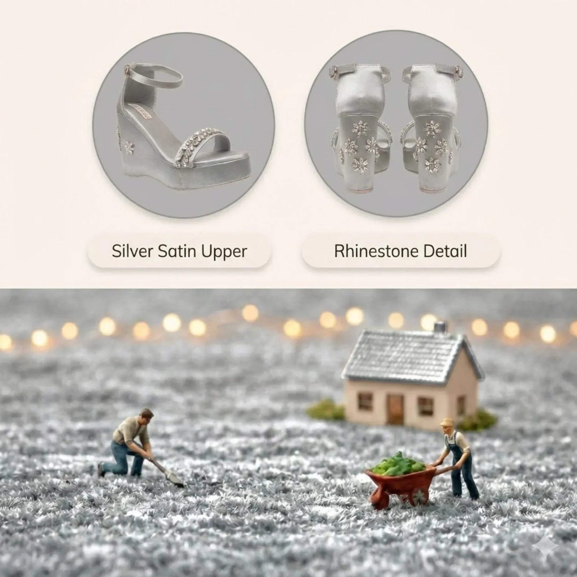 The Delilah Hand Embellished Luxury Wedge Shoe