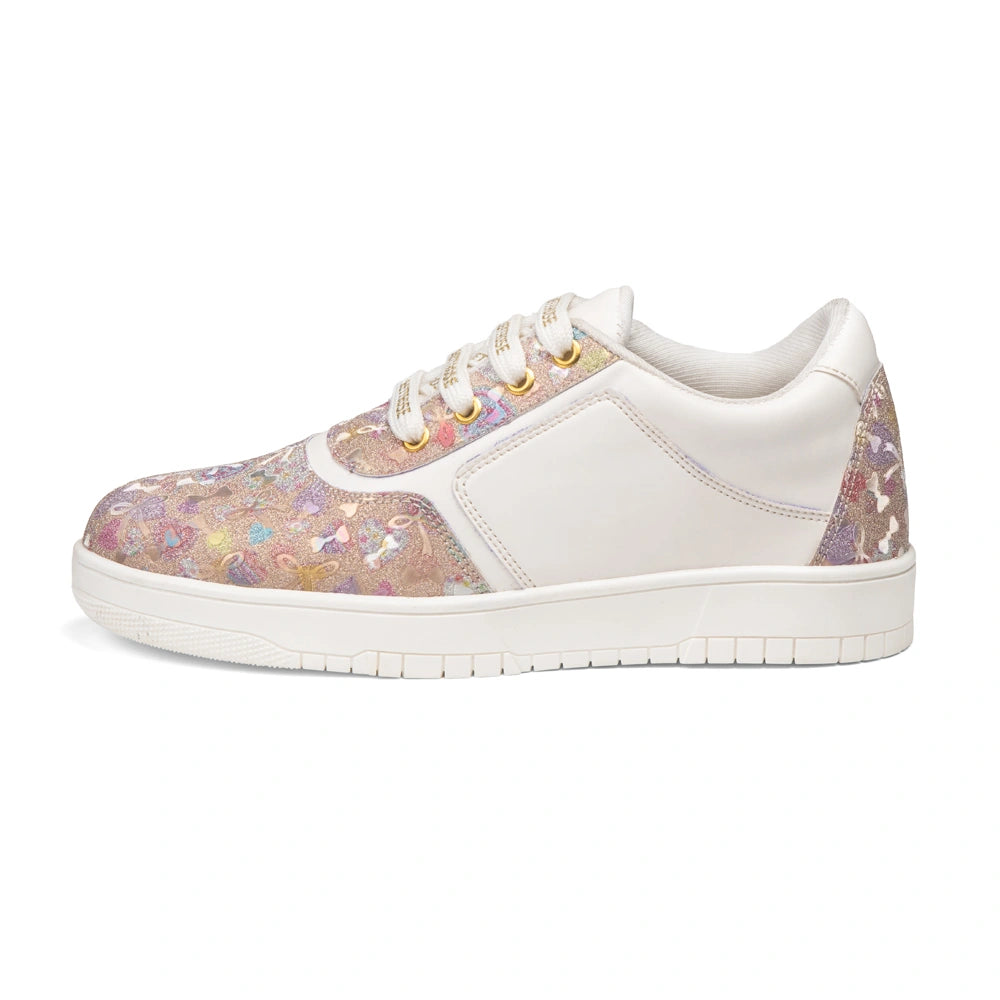 The Ocean Haze Gold White Luxury Embellished Casual Sneaker