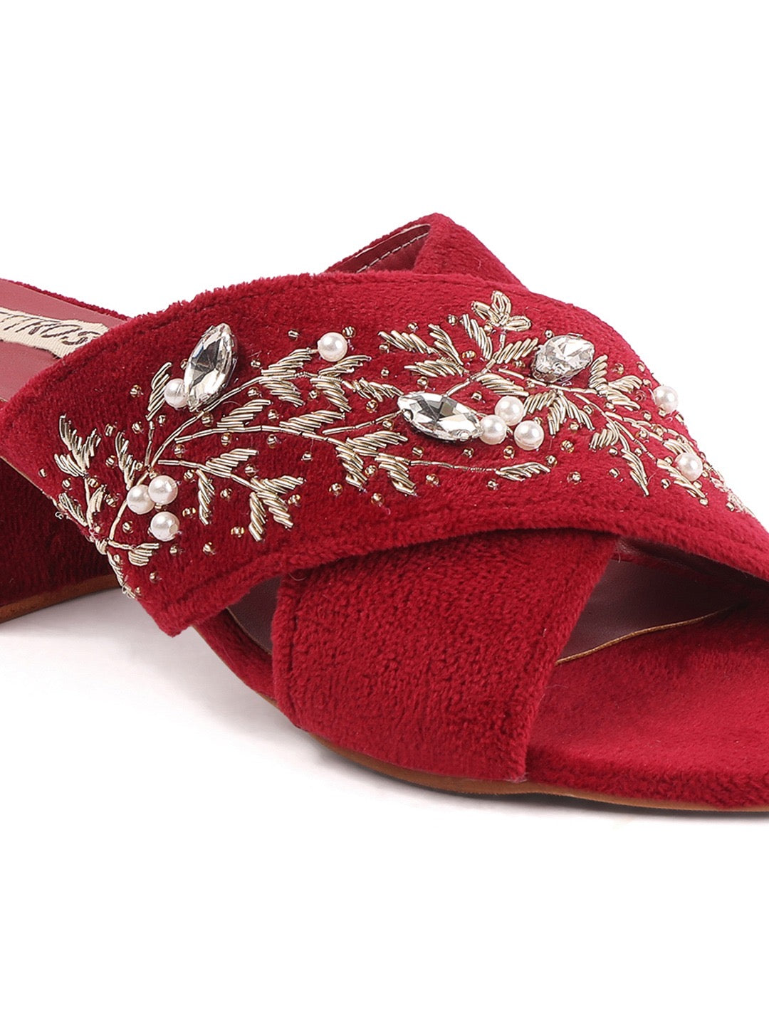 Maroon Meenakari Heels