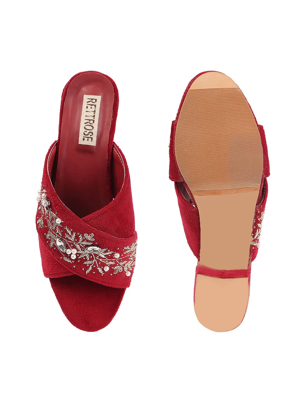 Maroon Meenakari Heels