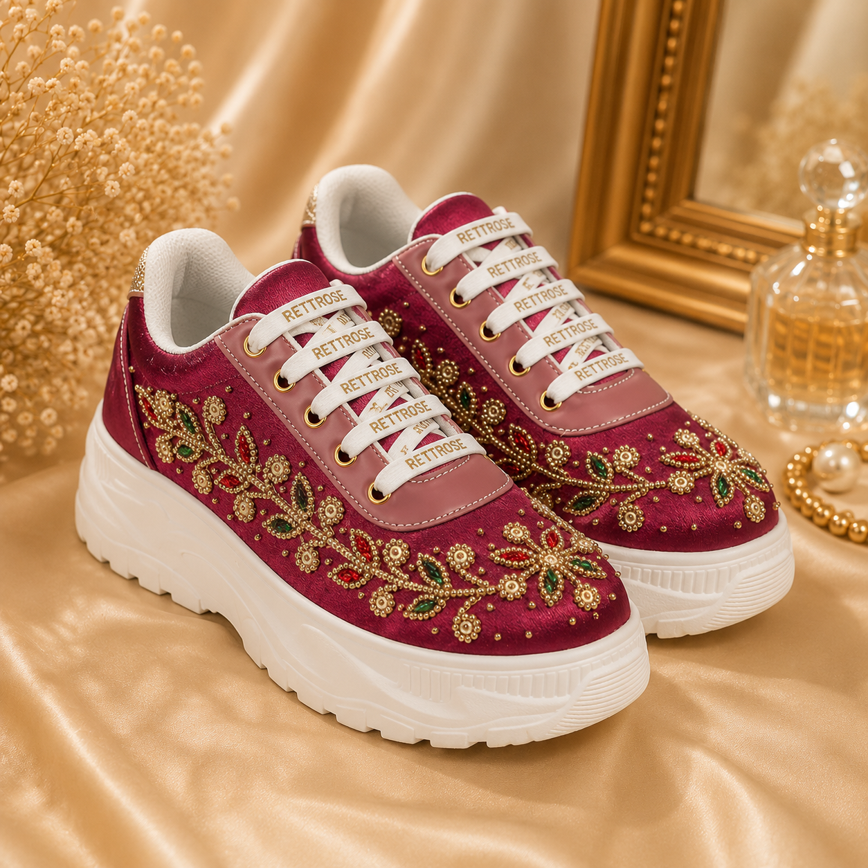 The Mirabelle Luxury Majestic Vine Embellished Trainer