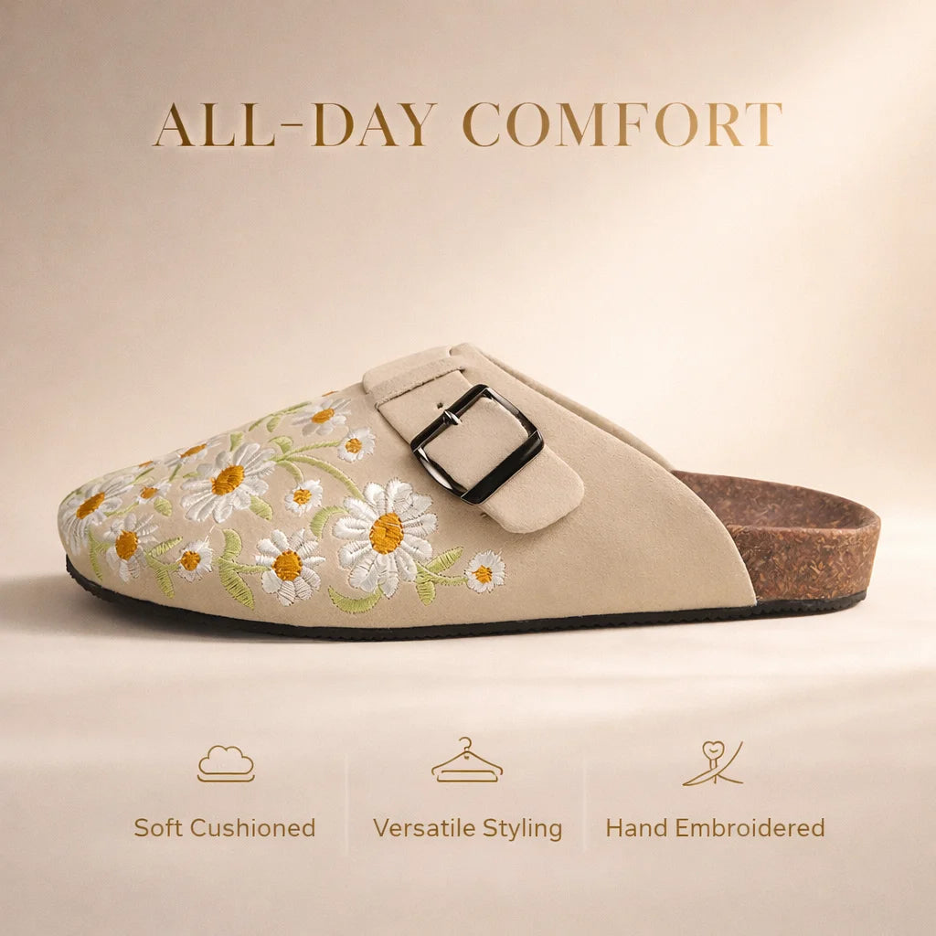 The Daisy Floral Luxury Embellished Slides