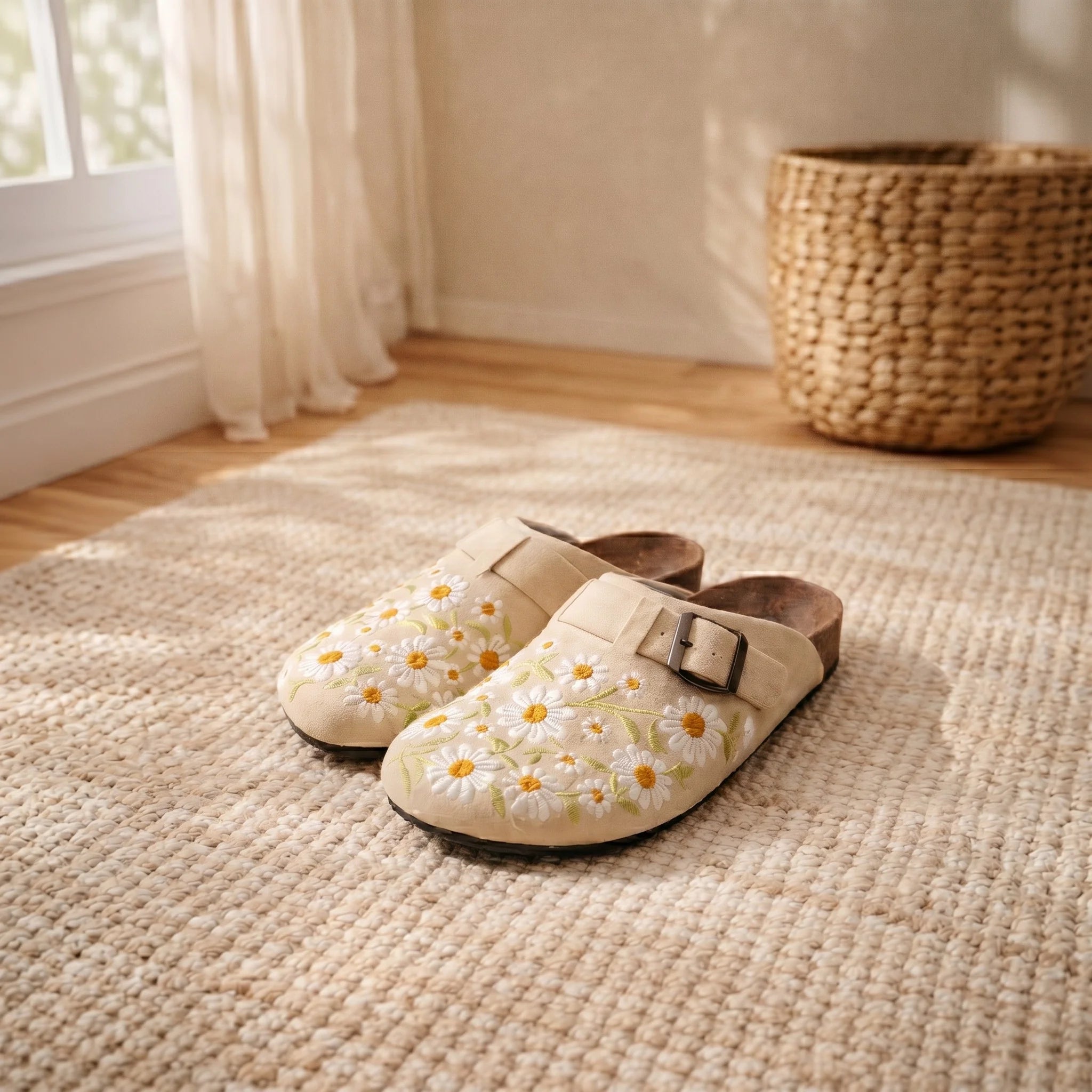 The Daisy Floral Luxury Embellished Slides