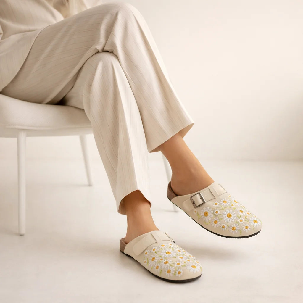 The Daisy Floral Luxury Embellished Slides