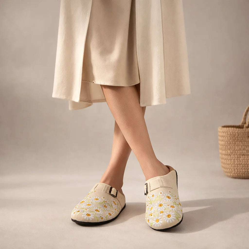The Daisy Floral Luxury Embellished Slides