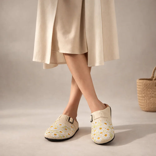 The Daisy Floral Luxury Embellished Slides