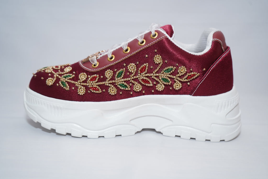 The Mirabelle Luxury Majestic Vine Embellished Trainer