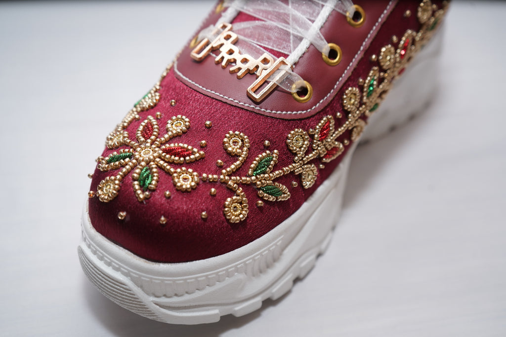 The Mirabelle Luxury Majestic Vine Embellished Trainer