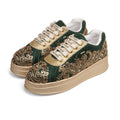 RETTROSE | Bridal Embroidered Sneakers | Wedding Platform  Footwear | Emerald Green