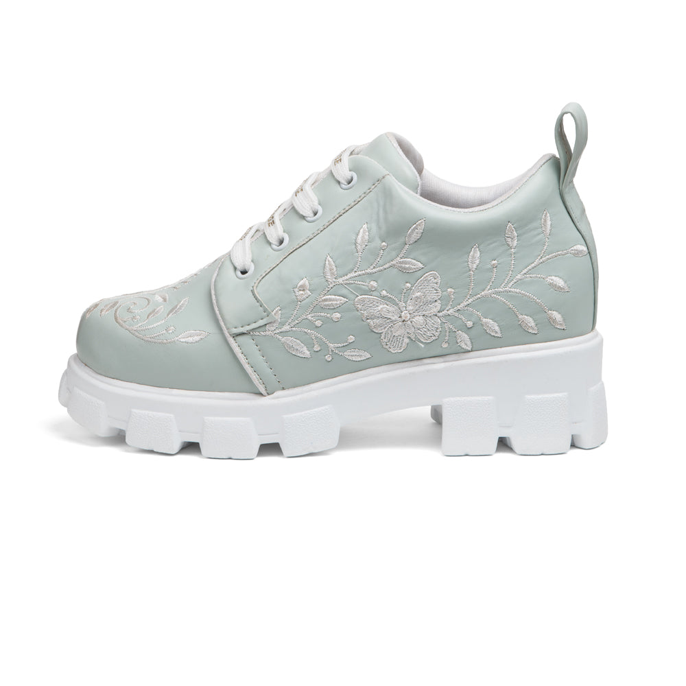 RETTROSE | Handcrafted Floral Lace Sneakers | Everyday Ethnic  Fusion Footwear | Chunky Sole