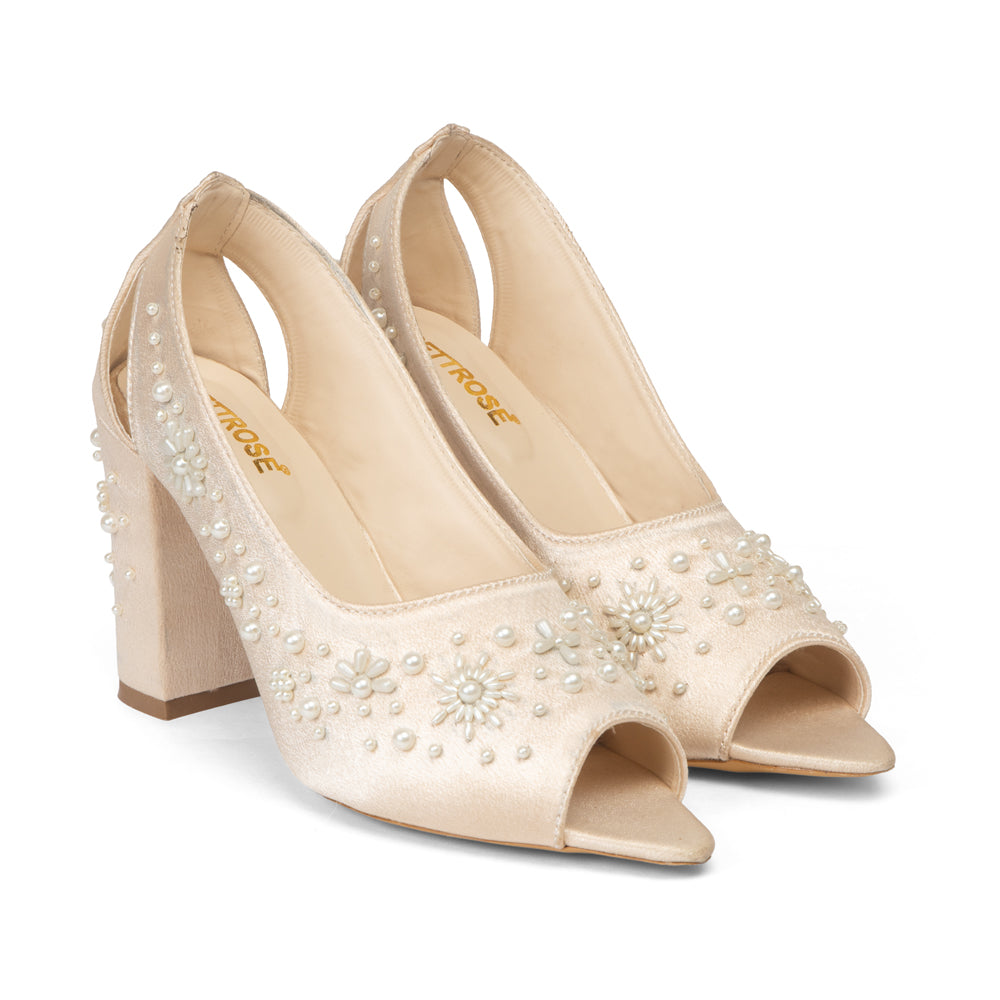 The Moonpetal Grace Hand Embellished Luxury Heel