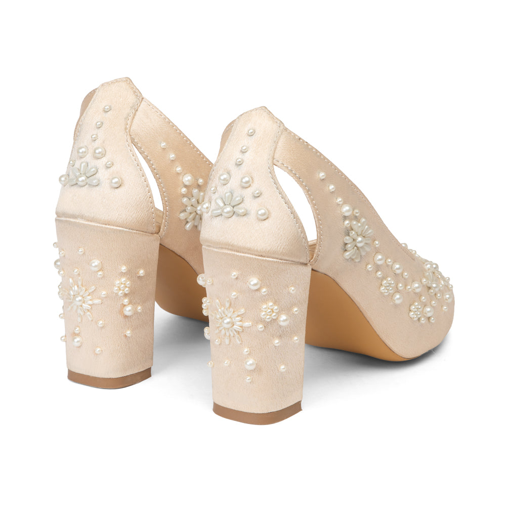 The Moonpetal Grace Hand Embellished Luxury Heel