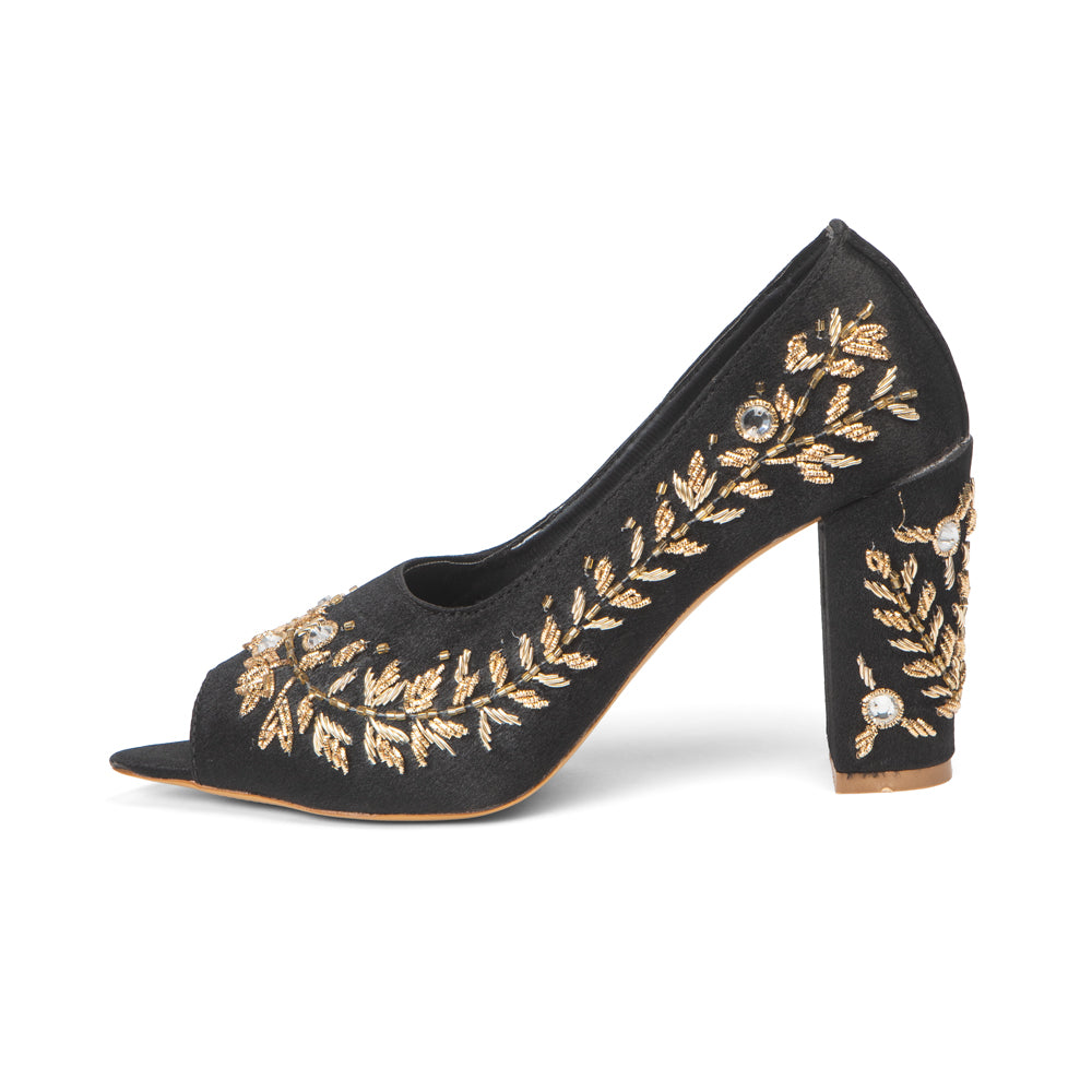 The Golden Vine Hand Embellished Luxury Heel