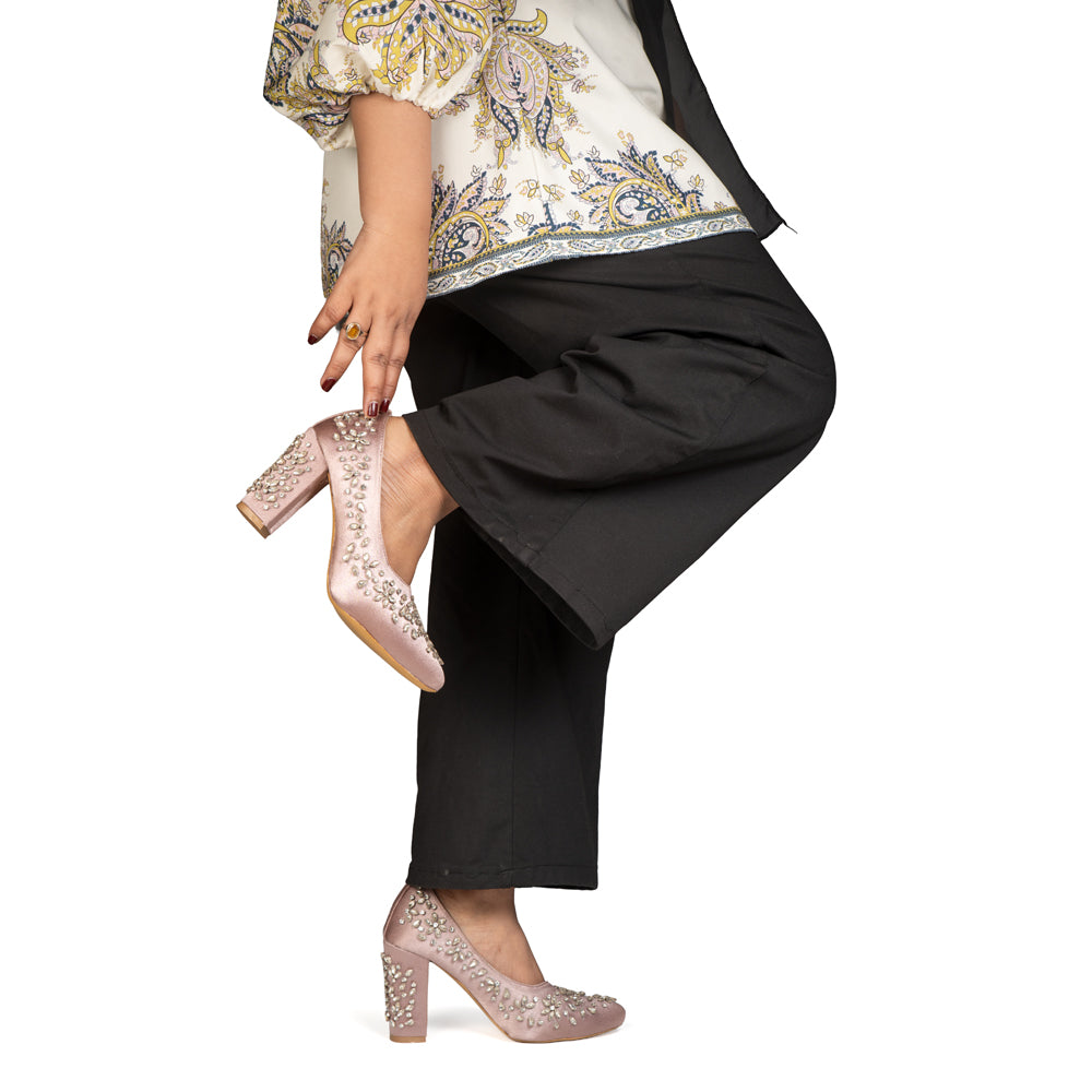 The Mystic Lavender Hand Embellished Luxury Heel