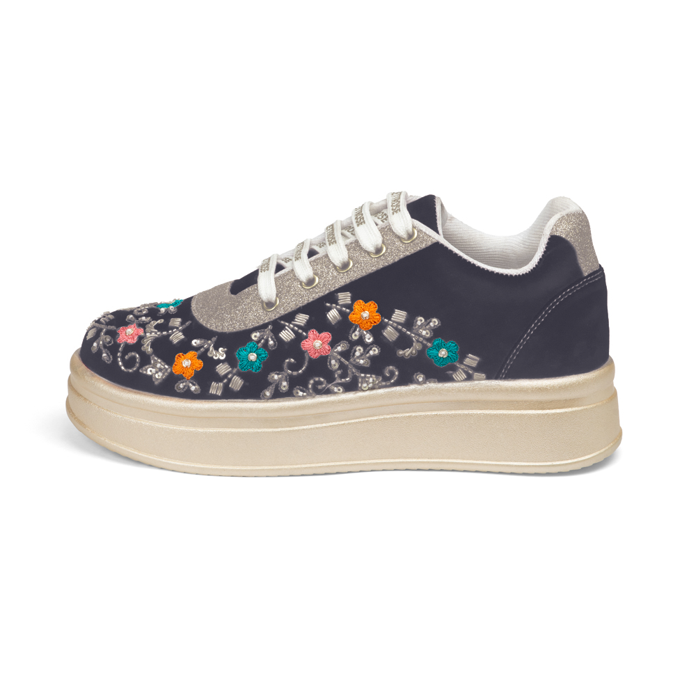 The Clarisse Luxury Imperial Bloom Embellished Trainer
