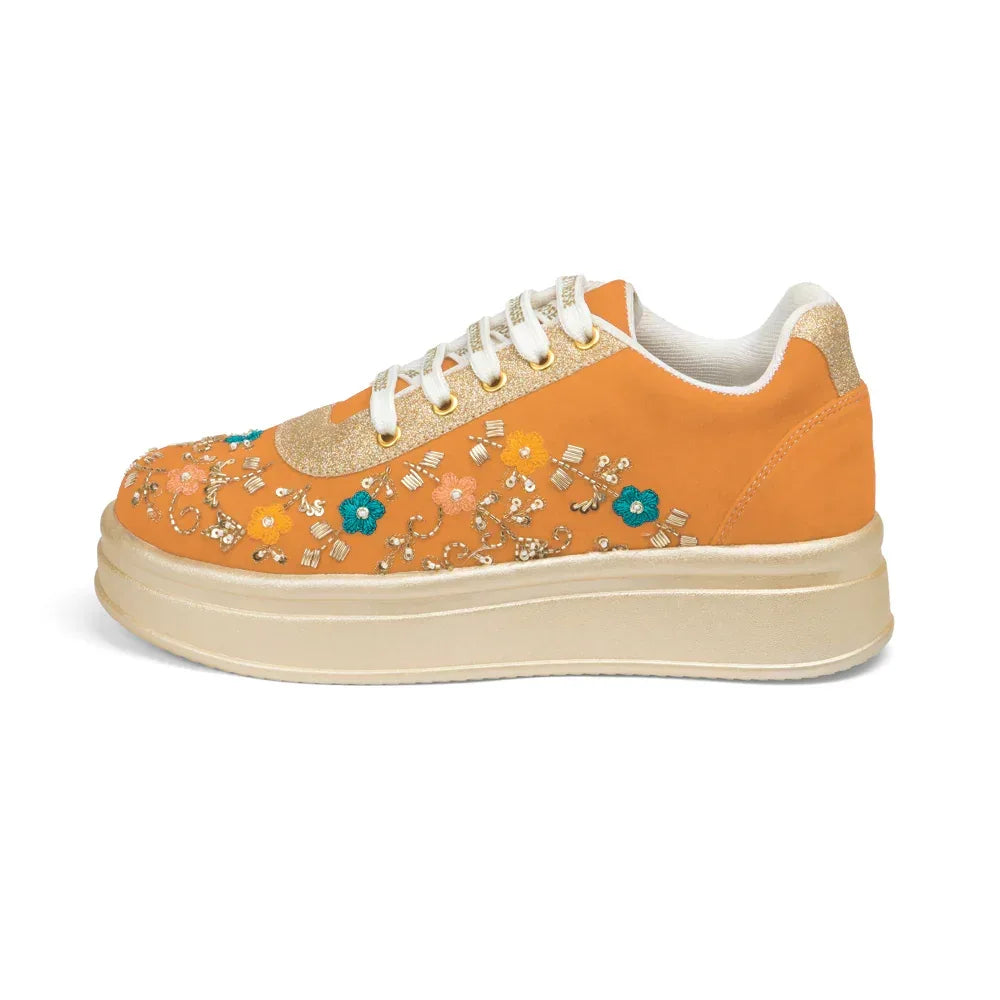 The Clarisse Luxury Imperial Bloom Embellished Trainer