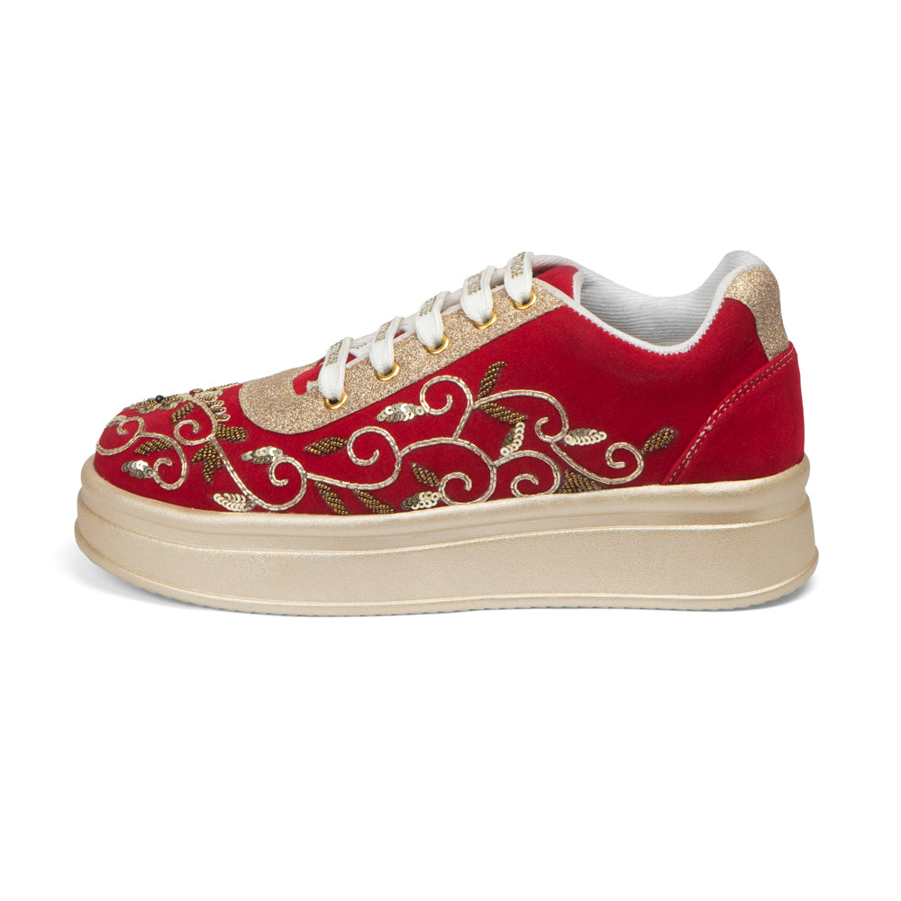 The Monarch Luxury Baroque Vine Embellished Trainer