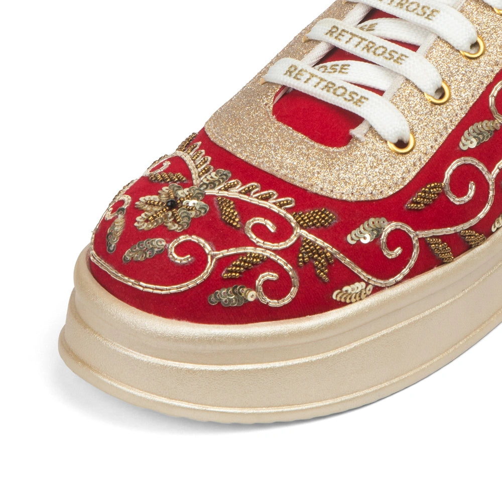 The Monarch Luxury Baroque Vine Embellished Trainer