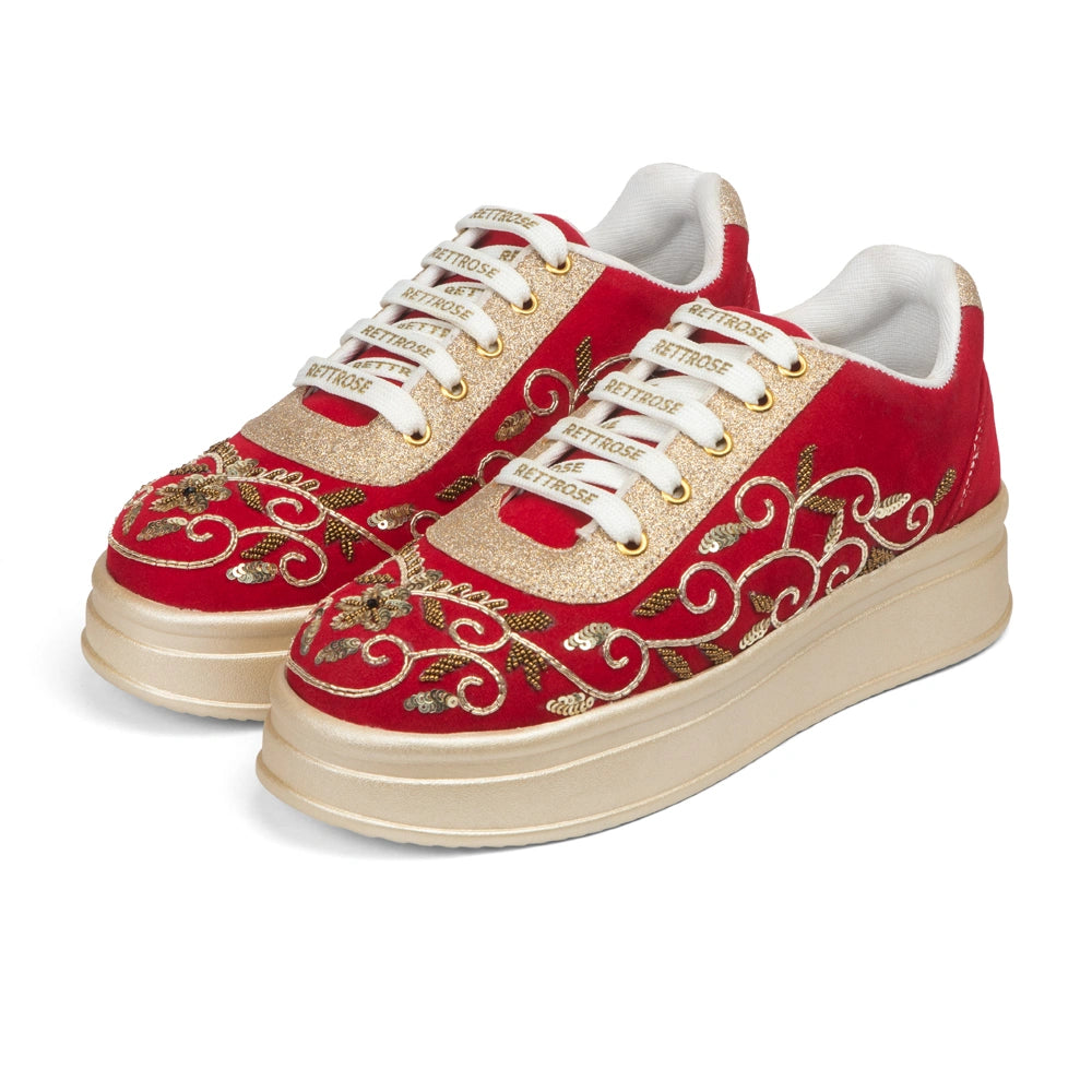 The Monarch Luxury Baroque Vine Embellished Trainer