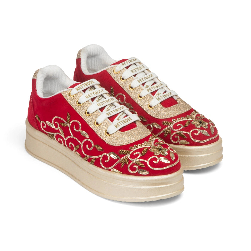 The Monarch Luxury Baroque Vine Embellished Trainer