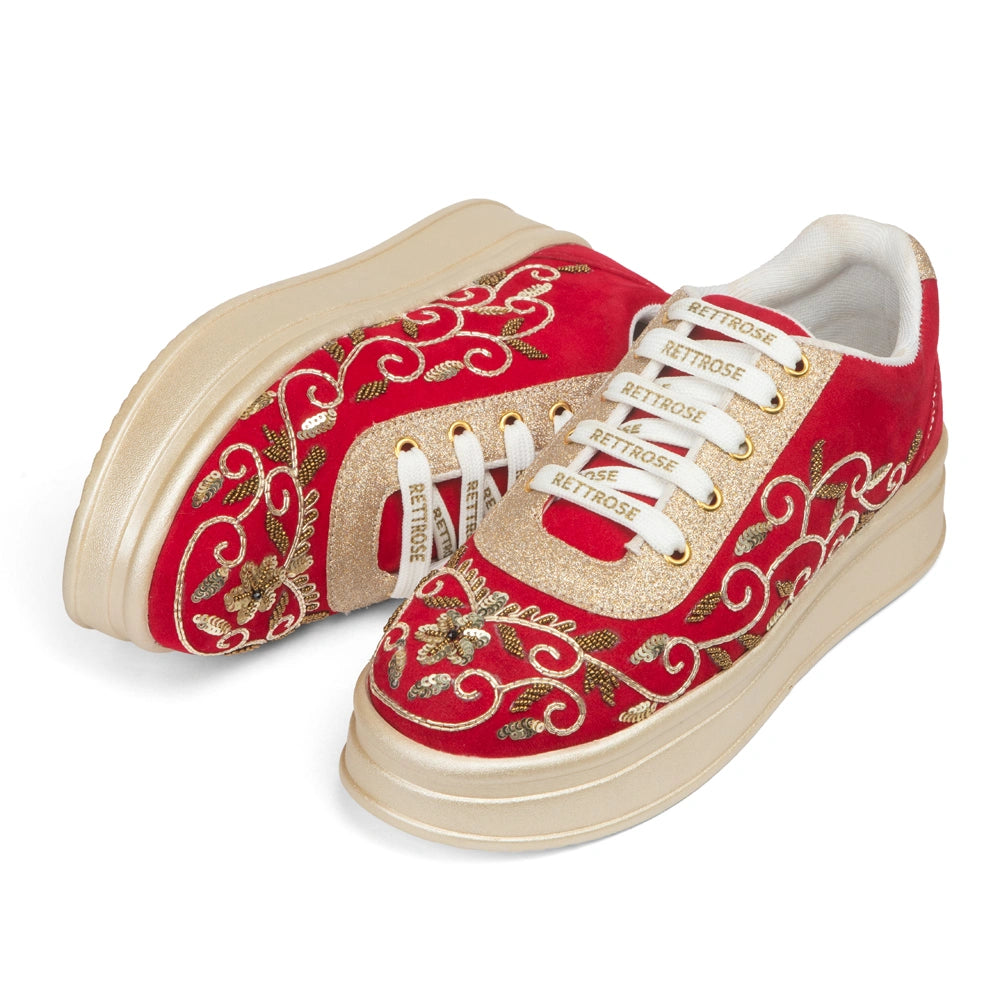 The Monarch Luxury Baroque Vine Embellished Trainer