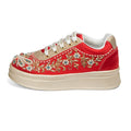 The Scarlett Luxury Radiant Garden Embellished Trainer