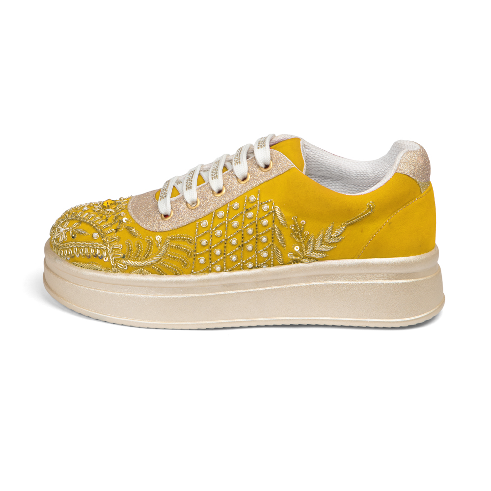 The Sorelle Luxury Crimson Crown Embellished Trainer