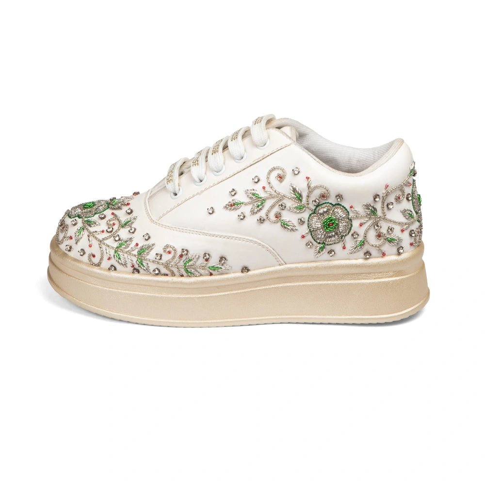 The Elysia Luxury Enchanted Vine Embellished Trainer