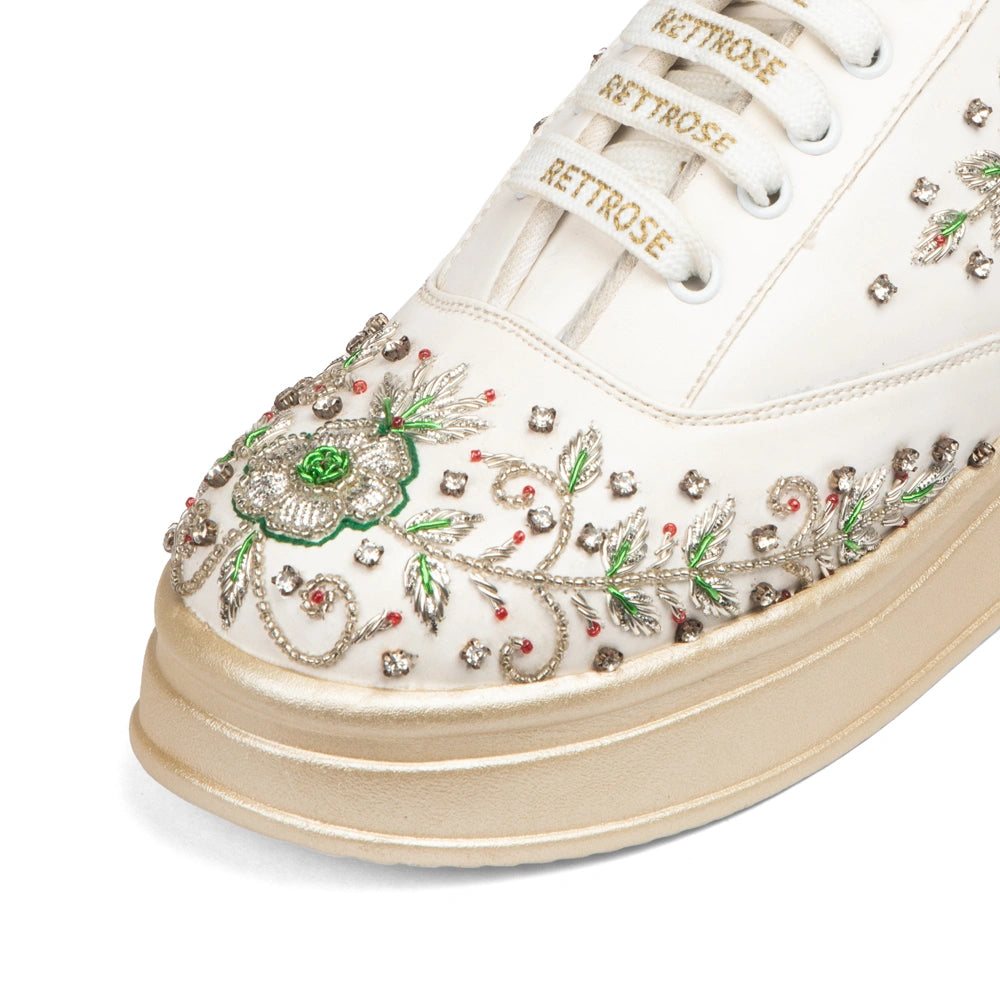 The Elysia Luxury Enchanted Vine Embellished Trainer