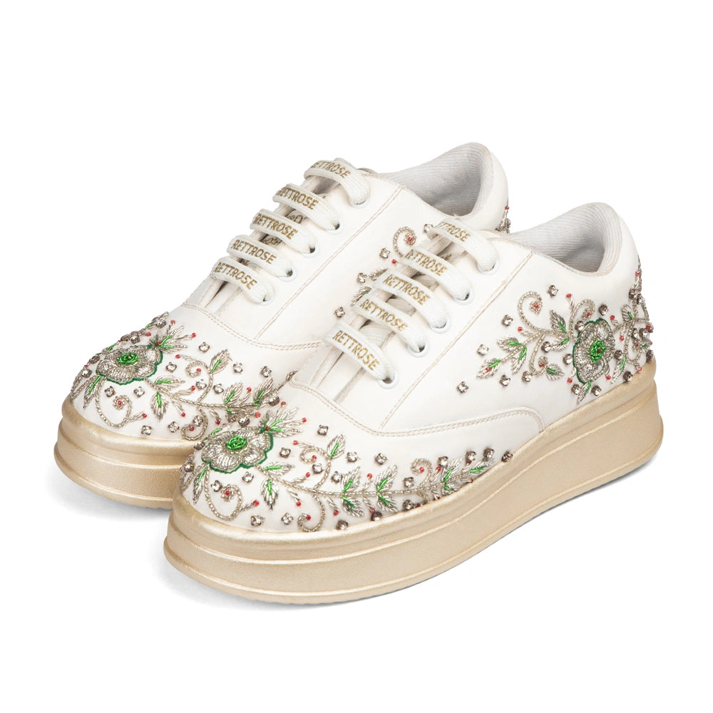 The Elysia Luxury Enchanted Vine Embellished Trainer
