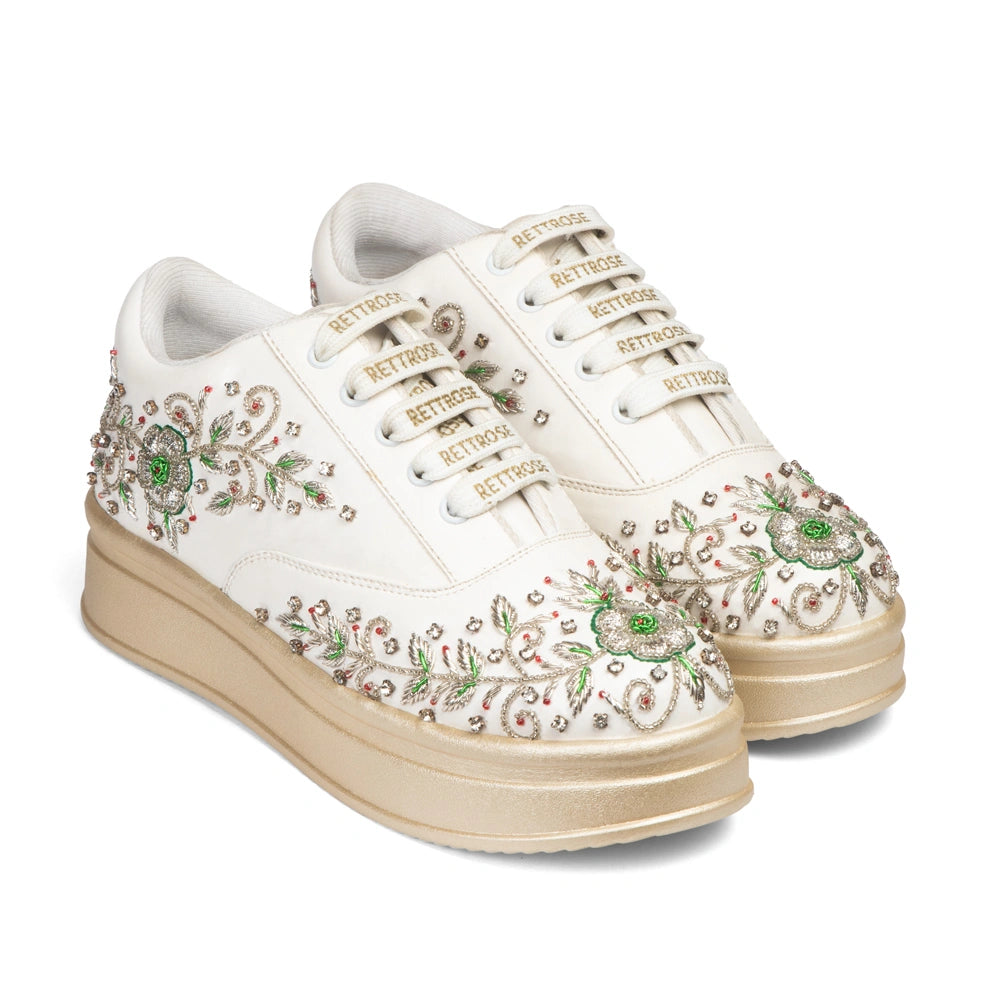 The Elysia Luxury Enchanted Vine Embellished Trainer